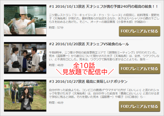 Chef 三ツ星の給食 天海祐希 動画を無料視聴 Youtube パンドラ デイリーやネットフリックスでも見れる 天才三ツ星シェフ 学校給食 小泉孝太郎 川口春奈ら